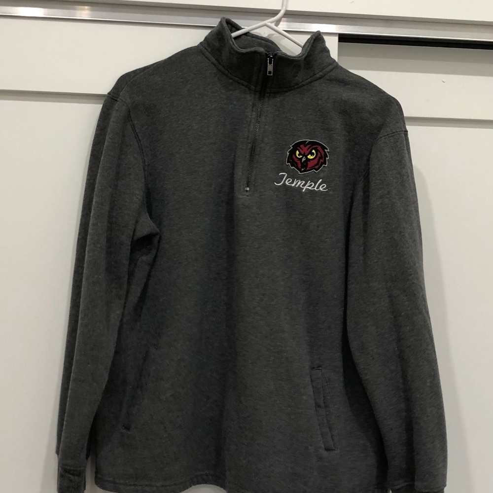 Women’s Temple University quarter zip sweatshirt size large